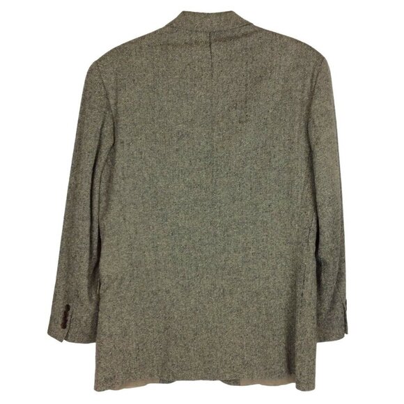 Ralph Lauren RRL Blazer Mens 42 Tall Sports Coat Herringbone Black Tan Silk Wool - Picture 2 of 8